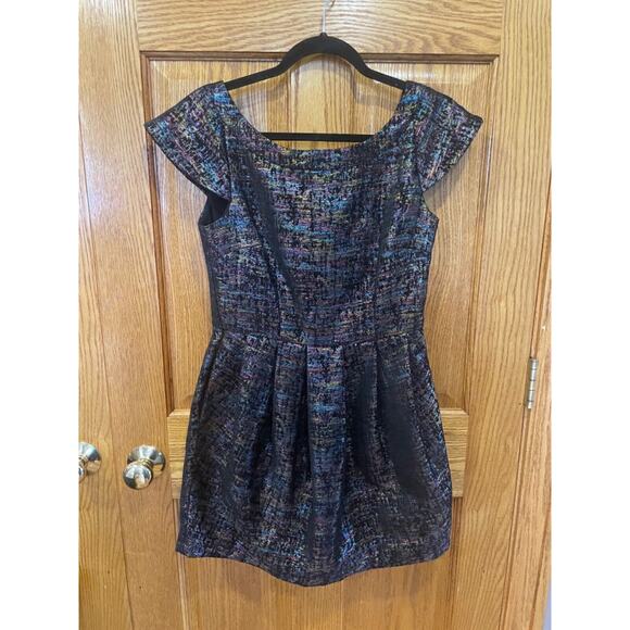 Minkpink Women's Sparkly Black Dress Med Mini Formal Cocktail Party Prom Dance - Picture 2 of 10